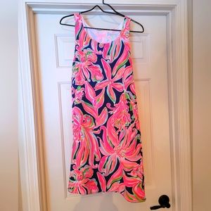 💞 HTF Lilly Pulitzer Jackie Silk Shift Banana Flambe XL